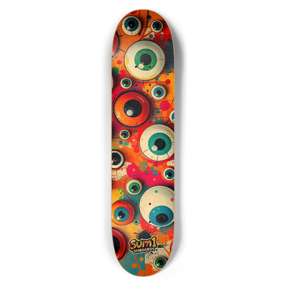 sum1sk8boards eyeball wall 7.5 popsicle skateboard