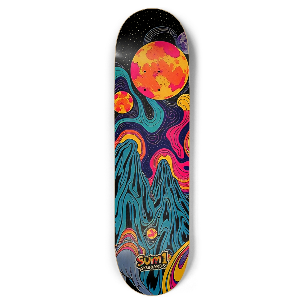 sum1sk8boards cosmic galaxy 8.75 popsicle skateboard