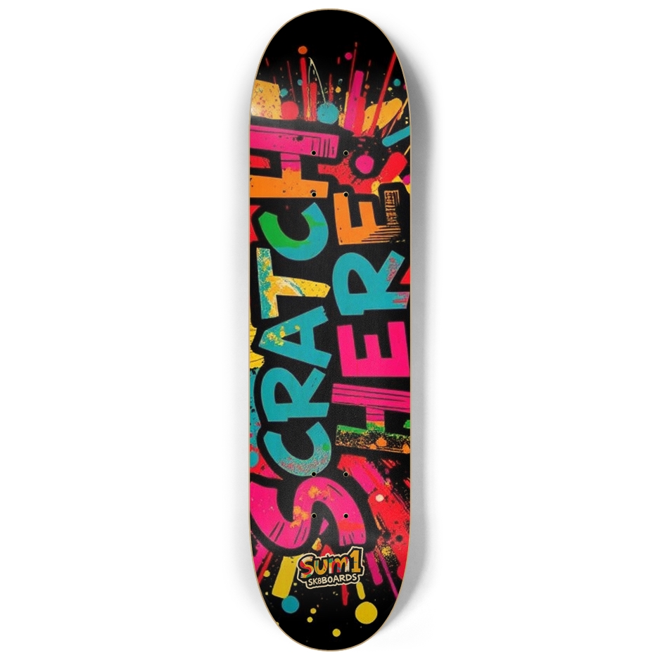 sum1sk8boards scratch here 8.25 popsicle skateboard