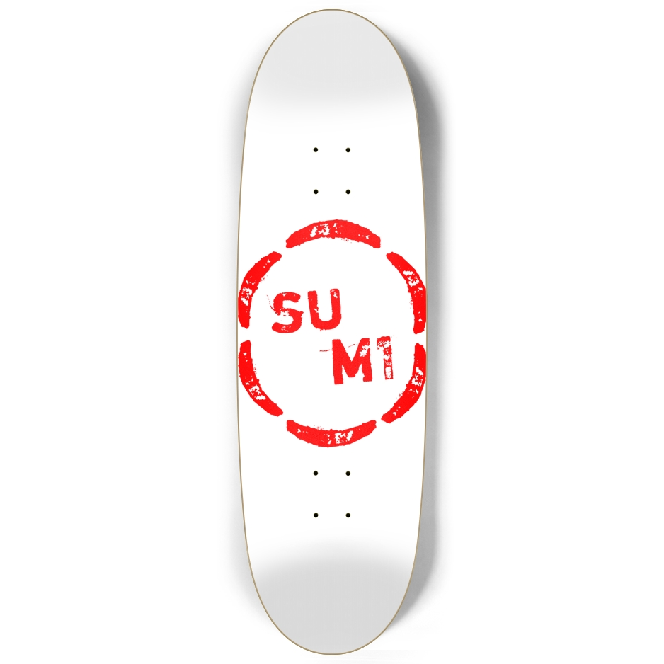 sum1sk8boards white egg shape skateboard