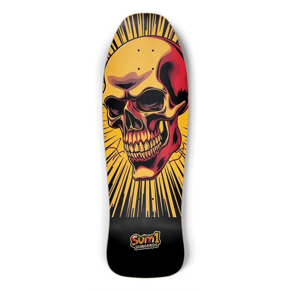 sum1sk8boards skull old school shape