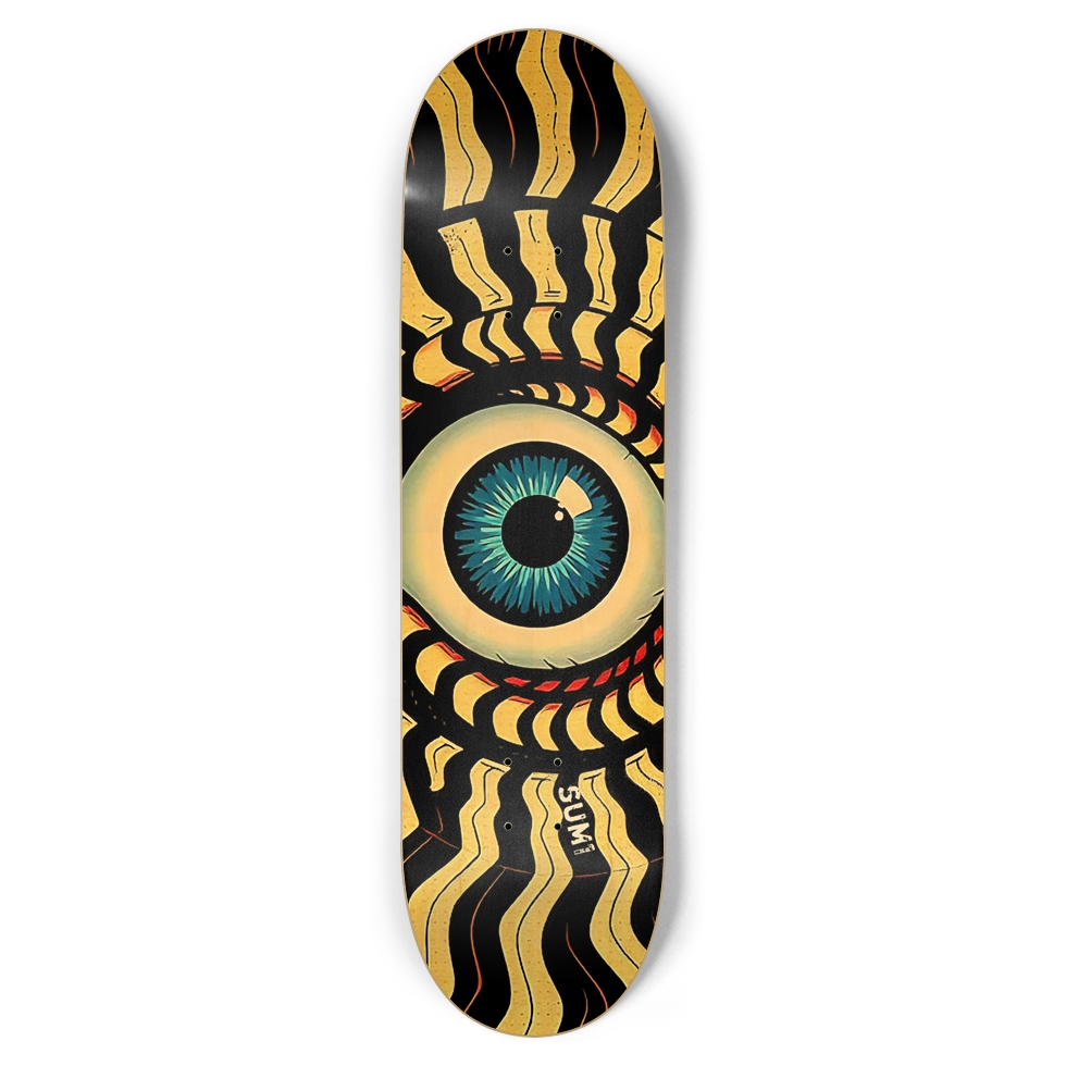 sum1sk8boards eyeball spiral 8.75 popsicle skateboard