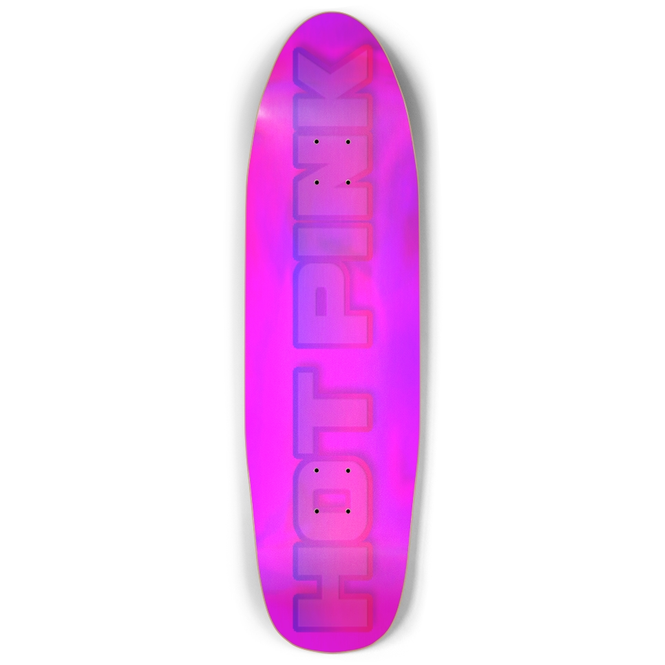 sum1sk8boards old school shape pool holographic hot pink skateboard