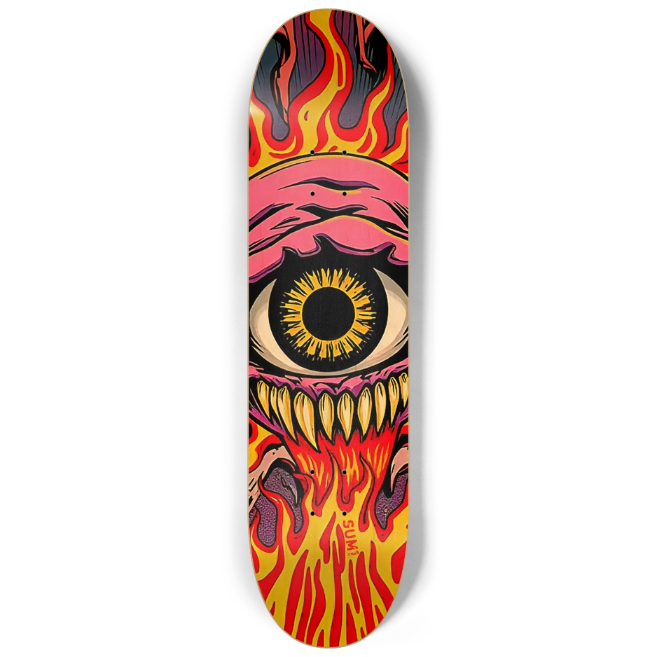 sum1sk8boards eyeball monster 8.25 popsicle skateboard