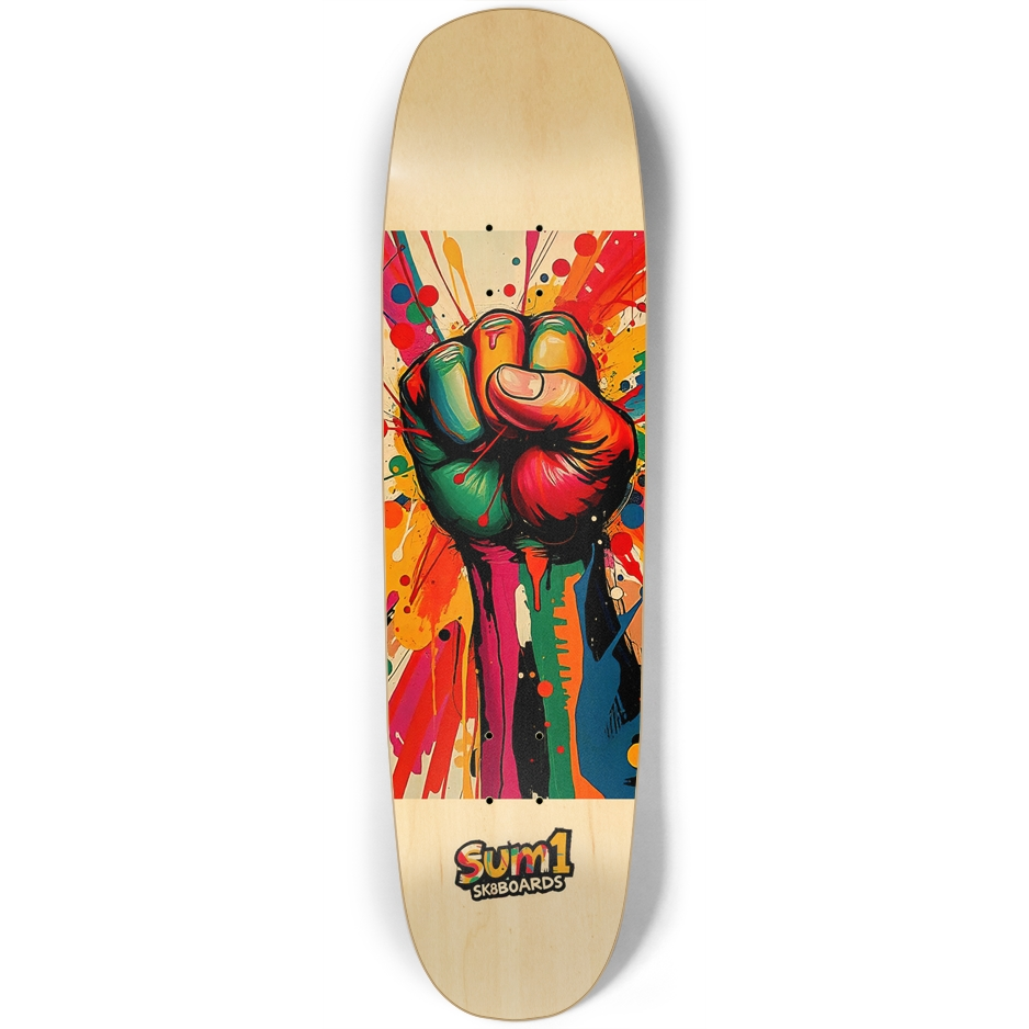 sum1sk8boards square nose rise skateboard