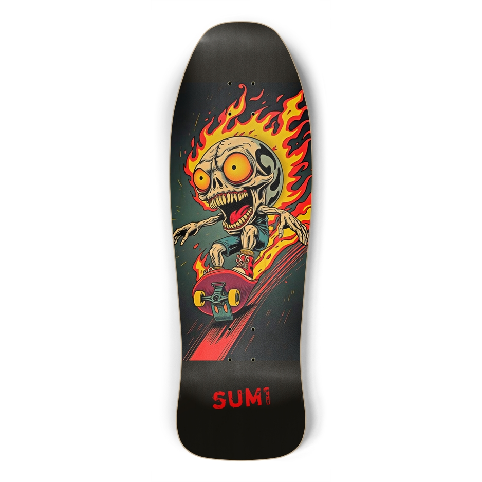 sum1sk8boards rippin old school shape skateboard