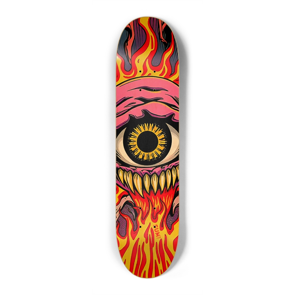 sum1sk8boards eyeball monster 7.25 popsicle skateboard