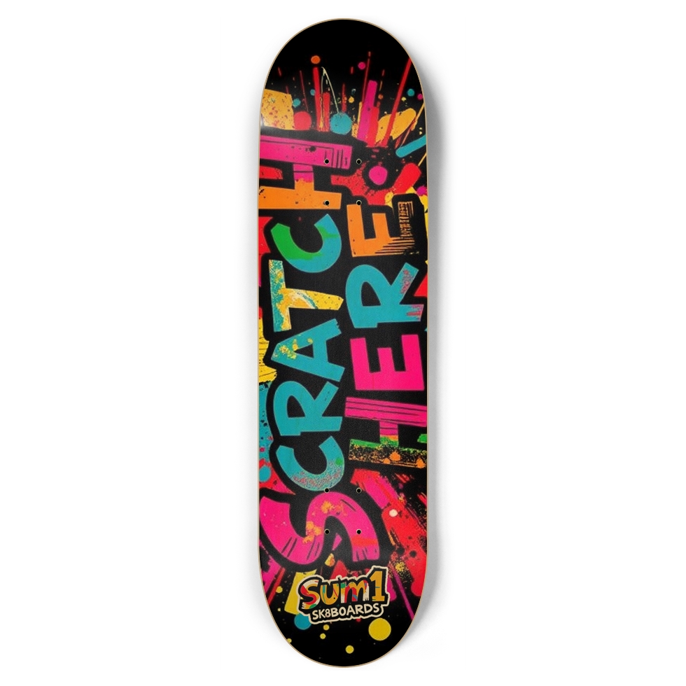 sum1sk8boards scratch here 8.75 popsicle skateboard