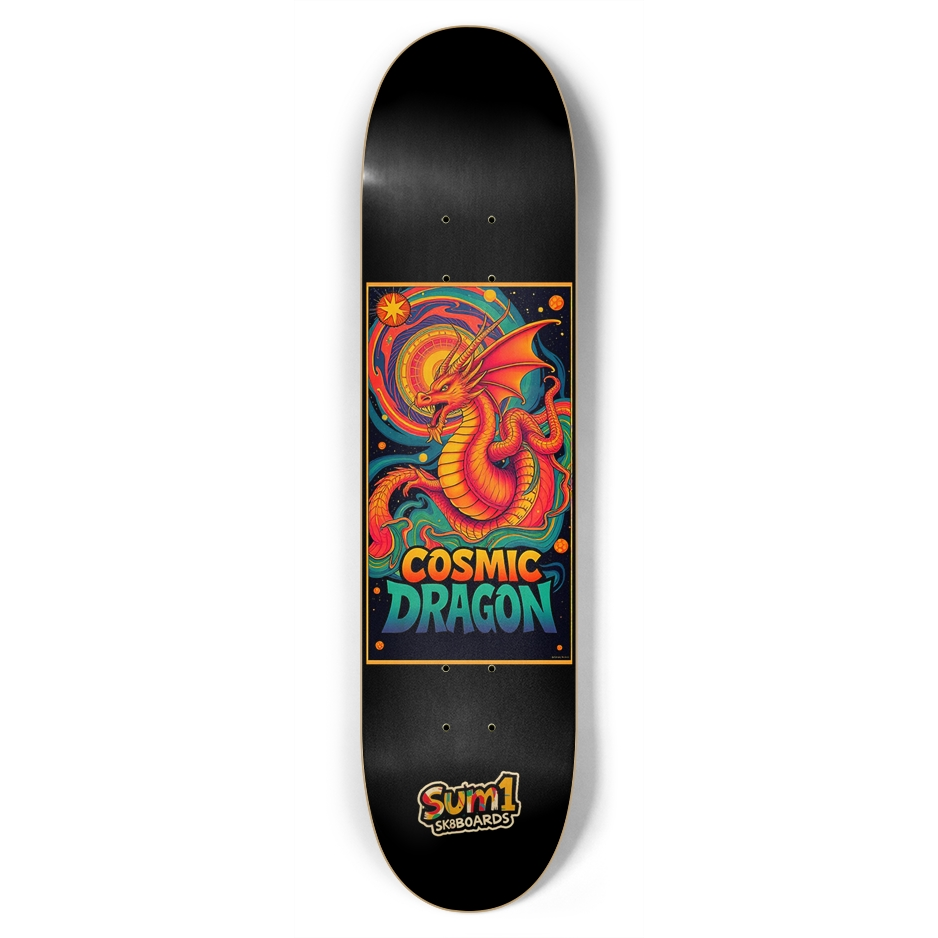 sum1sk8boards cosmic dragon 7.75 popsicle skateboard