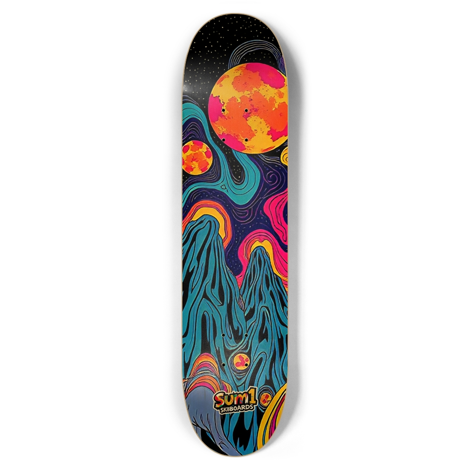 sum1sk8boards cosmic galaxy 7.62 popsicle skateboard
