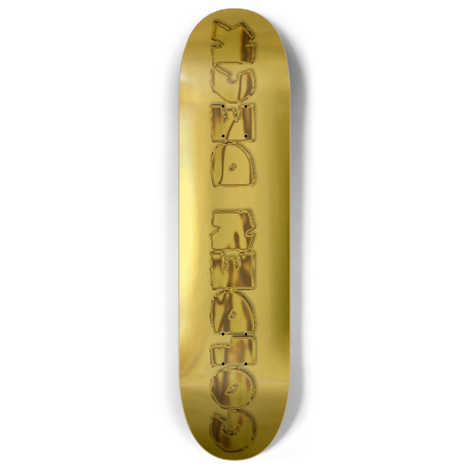 sum1sk8boards gold foil 8" popsicle skateboard