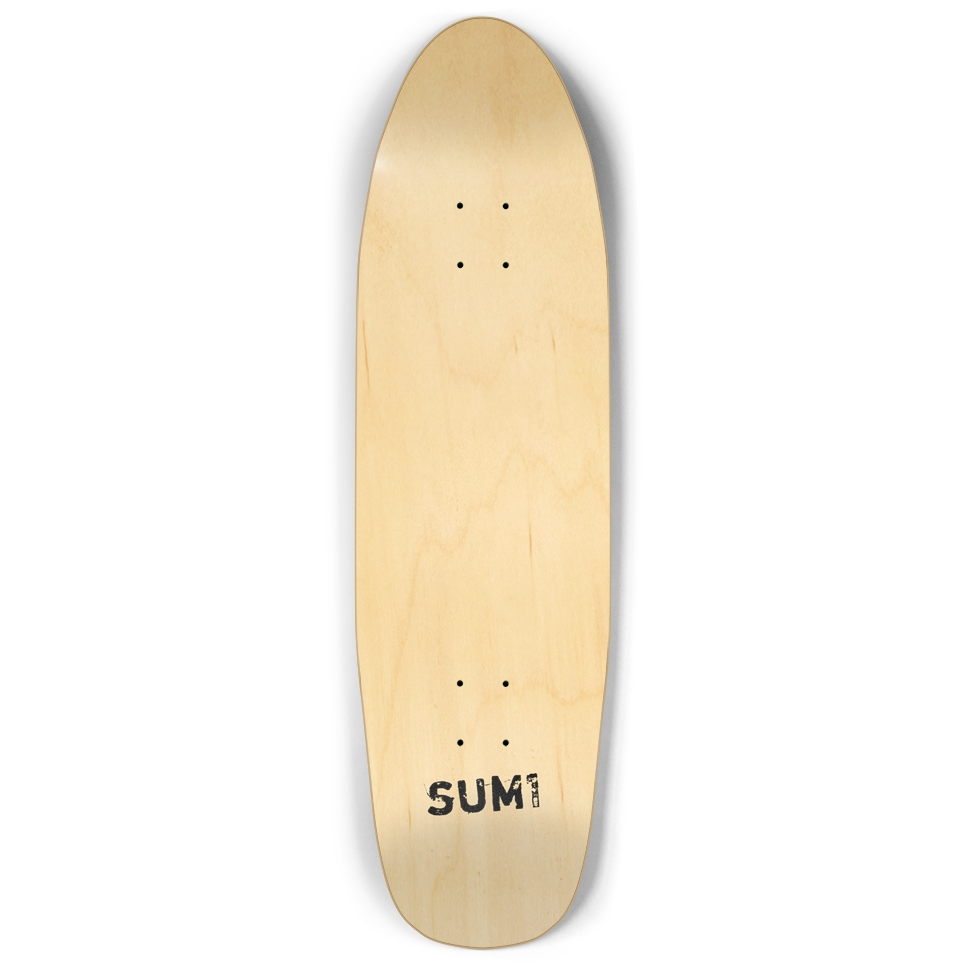 sum1sk8boards natural blank old school shape pool skateboard