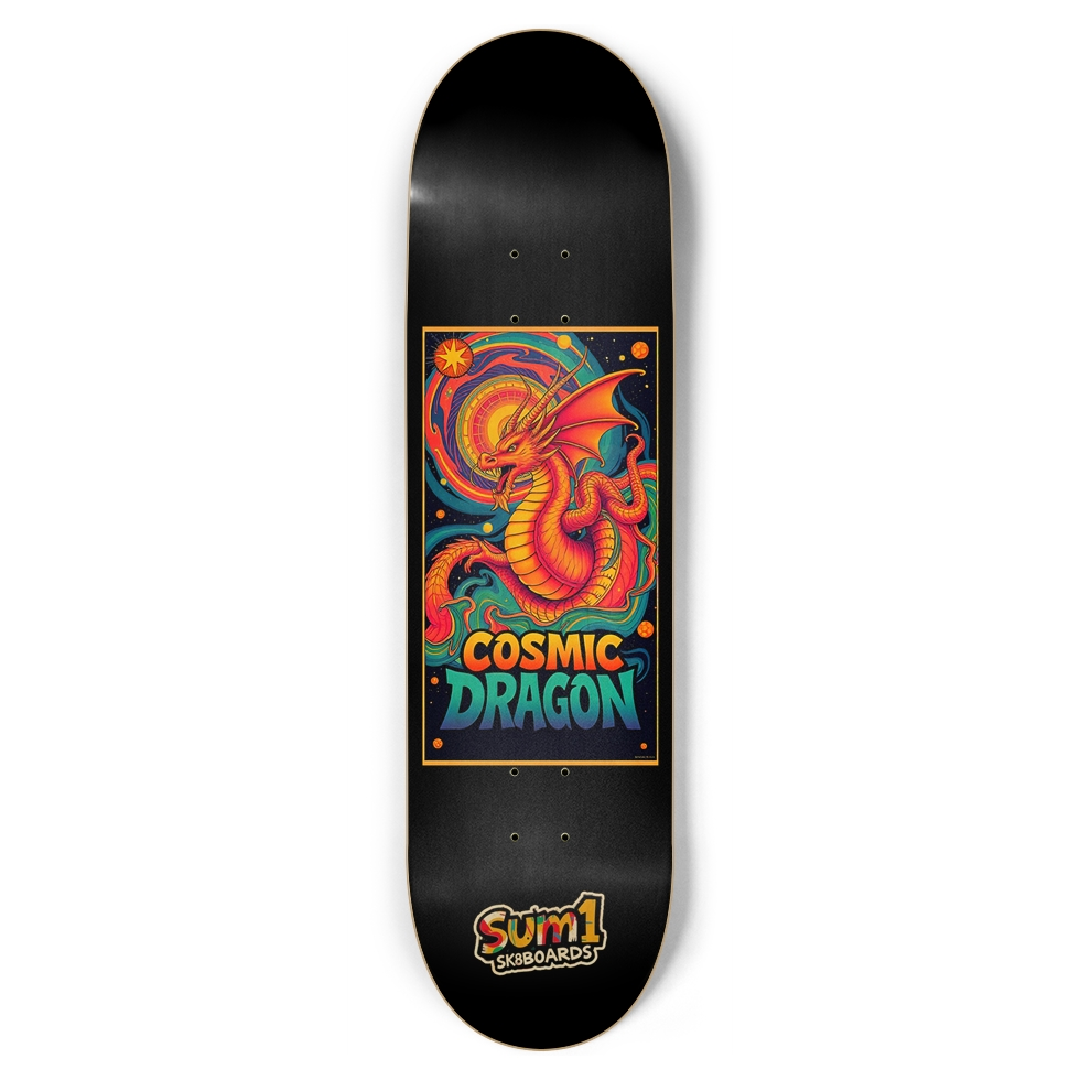 sum1sk8boards cosmic dragon 8.75 popsicle skateboard