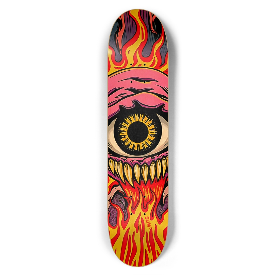 sum1sk8boards eyeball monster 7.5 popsicle skateboard