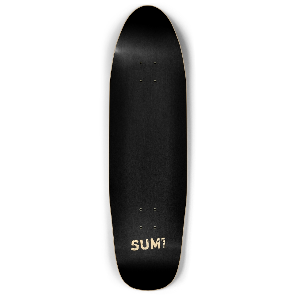 sum1sk8boards natural black blank old school shape pool skateboard