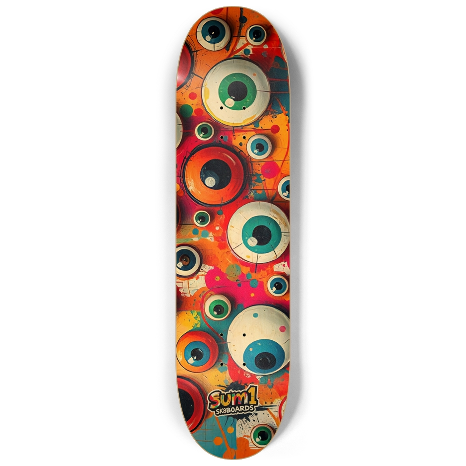 sum1sk8boards eyeball wall 8.25 popsicle skateboard