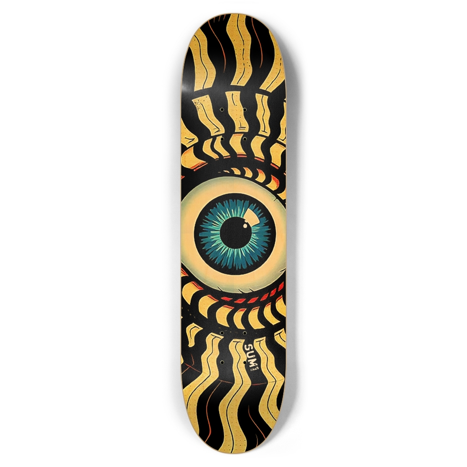 sum1sk8boards eyeball spiral 7.62 popsicle skateboard