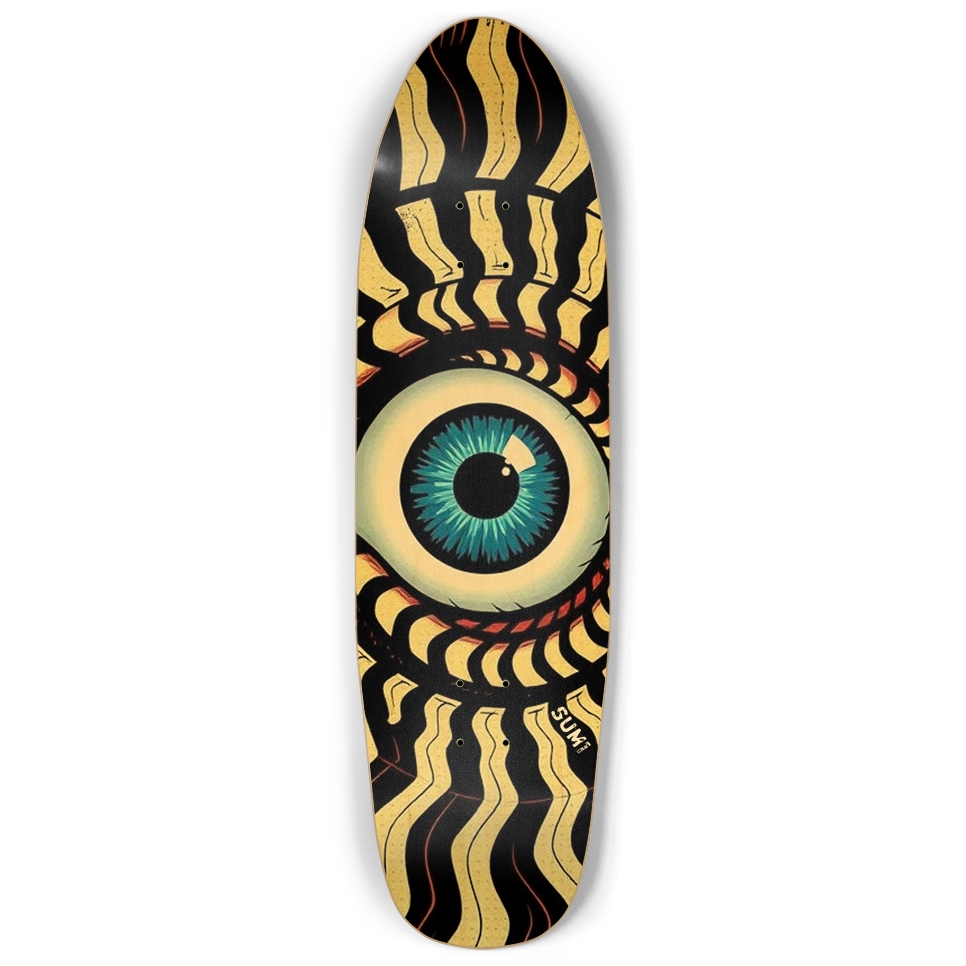 sum1sk8boards eyeball spiral punk nose pool board