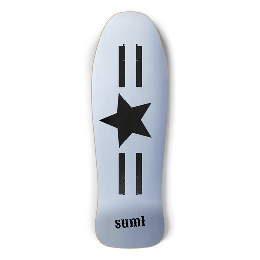 sum1sk8boards star silver foil old school shape skateboard