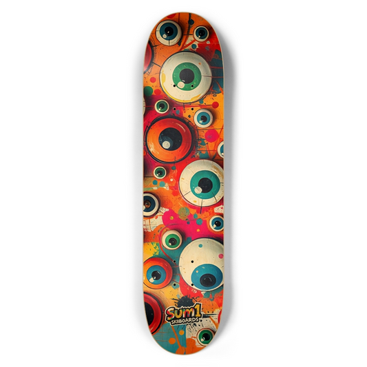 sum1sk8boards eyeball wall 7.5 popsicle skateboard