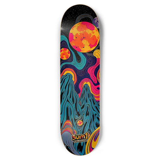 sum1sk8boards cosmic galaxy 8.75 popsicle skateboard