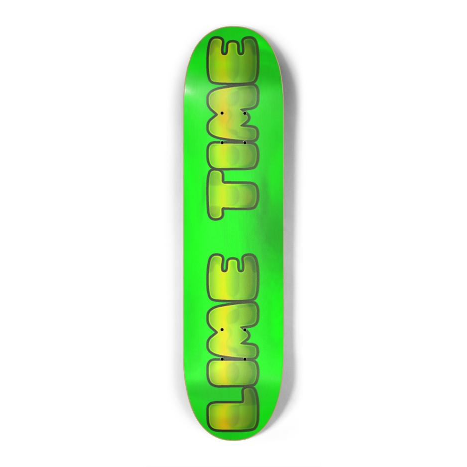 sum1sk8boards holographic lime time 7.25 popsicle skateboard