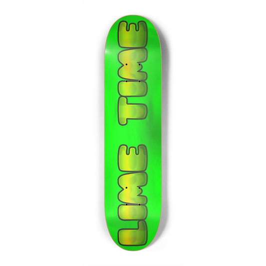 sum1sk8boards holographic lime time 7.25 popsicle skateboard