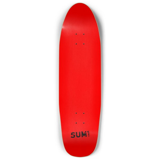 sum1sk8boards blank natural red stained punk nose pool board