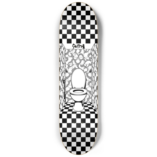 sum1sk8boards checkered toilet 8 1/4 board