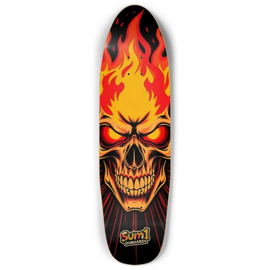 sum1sk8boards flaming skull old school punk nose pool board
