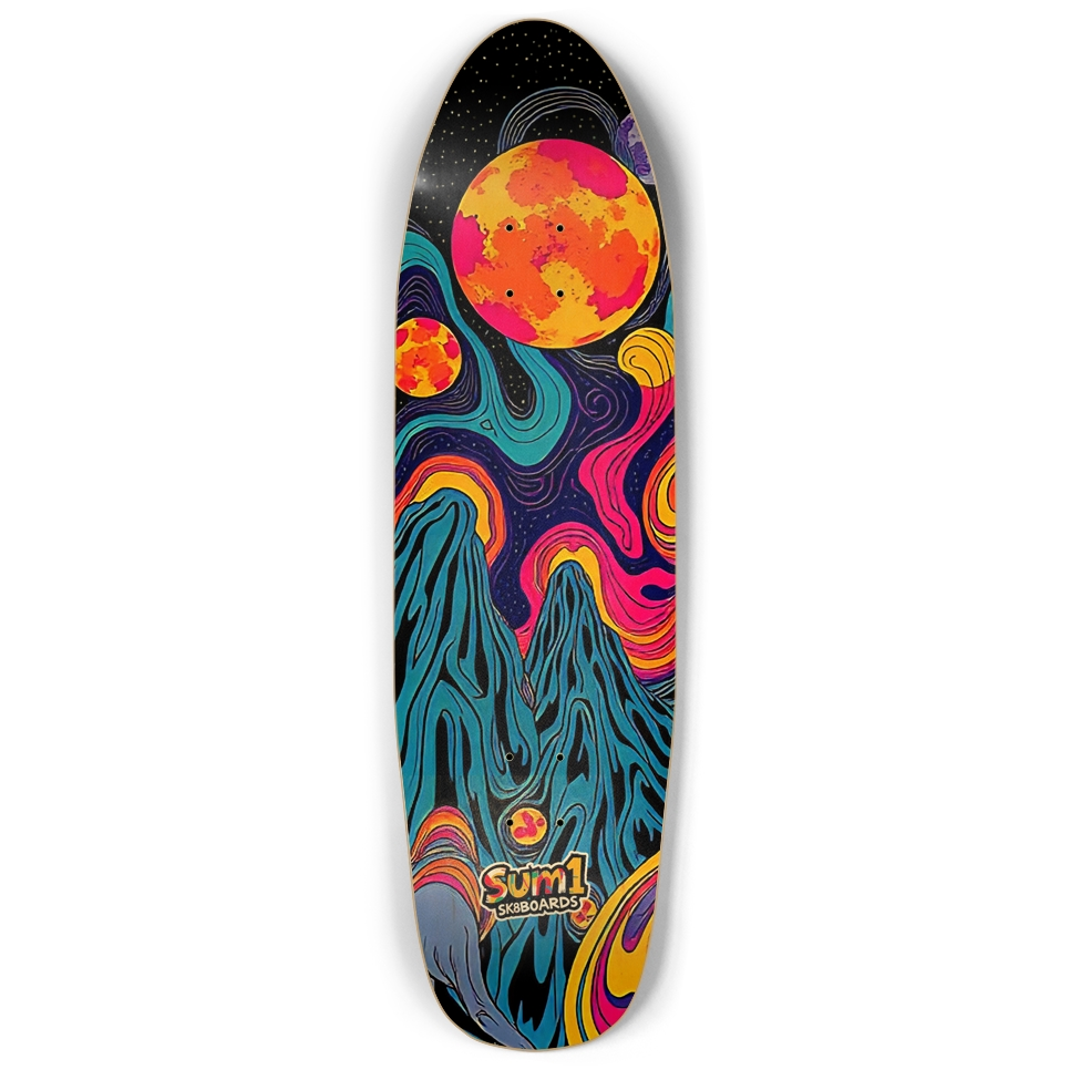 sum1sk8boards old school shape pool cosmic galaxy skateboard