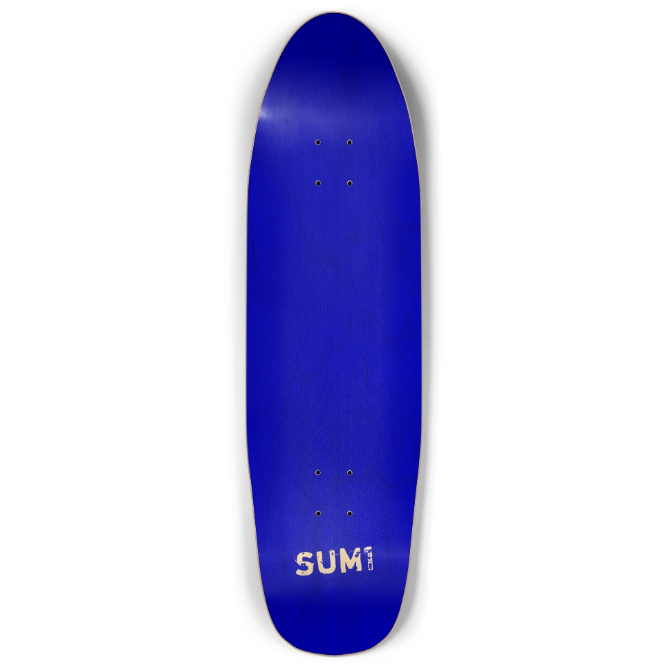 sum1sk8boards blank natural blue stained punk nose pool board