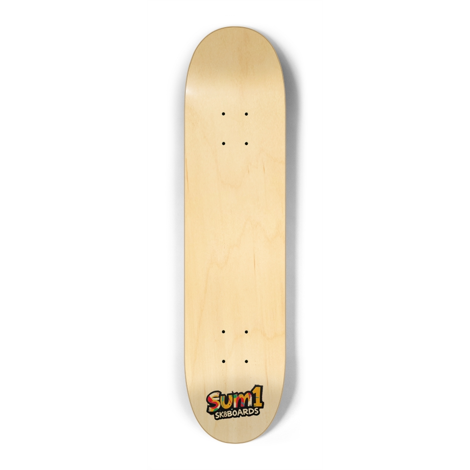 sum1sk8boards blank natural 7.25 popsicle skateboard
