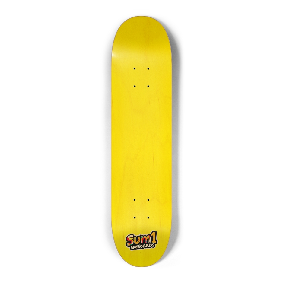 sum1sk8boards yellow natural 7.25 popsicle skateboard