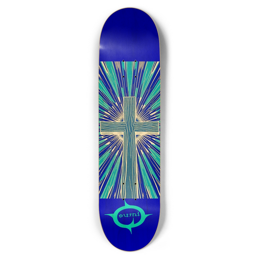 sum1sk8boards holographic cross 8.5 popsicle skateboard