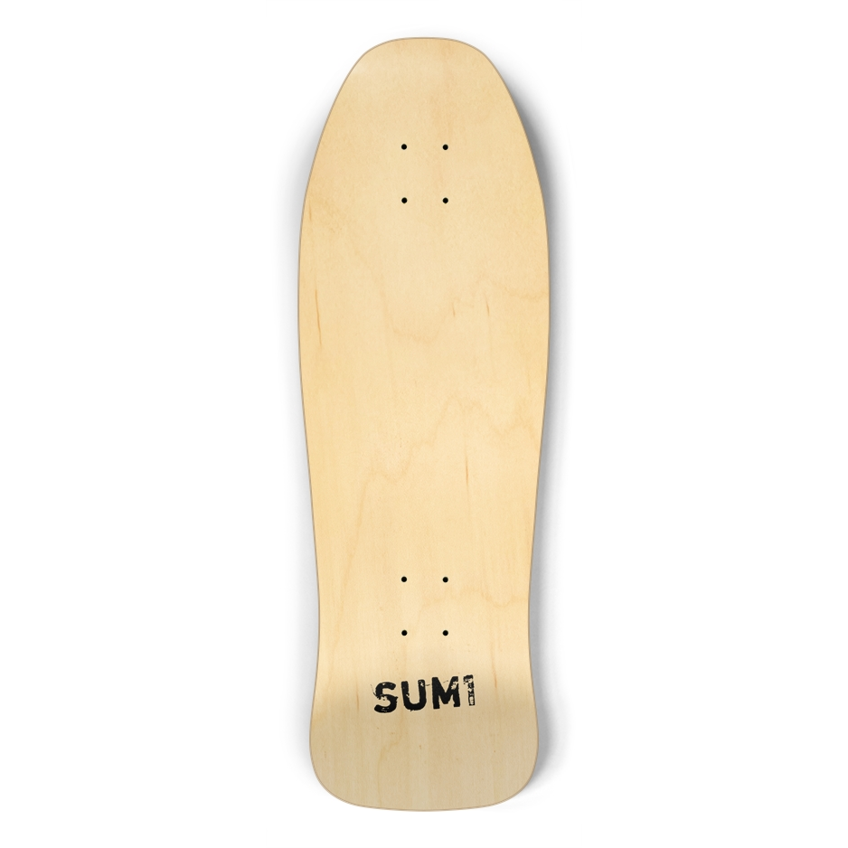 sum1sk8boards blank natural old school shape skateboard