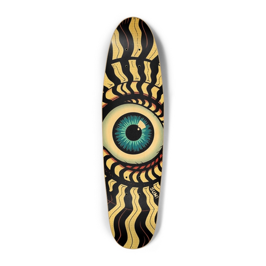 sum1sk8boards eyeball spiral ( mini ) punk nose pool board