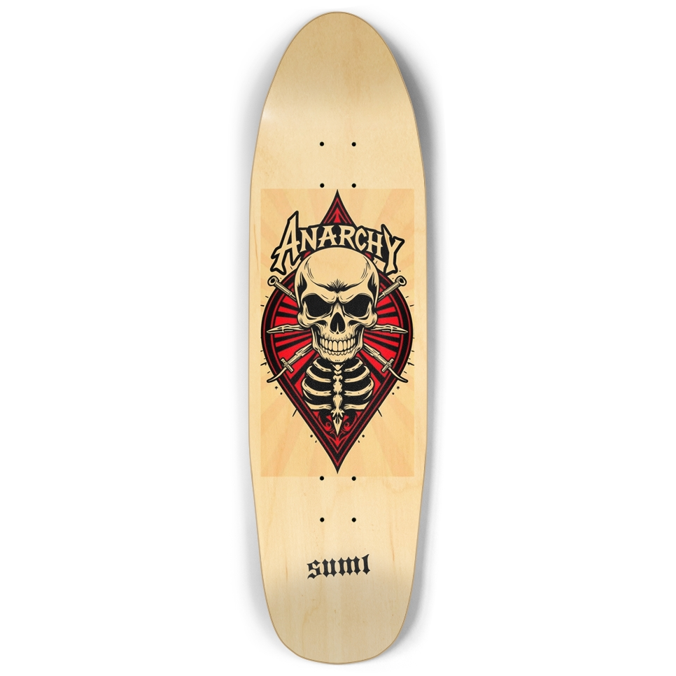 sum1sk8boards anarchy natural punk nose pool board