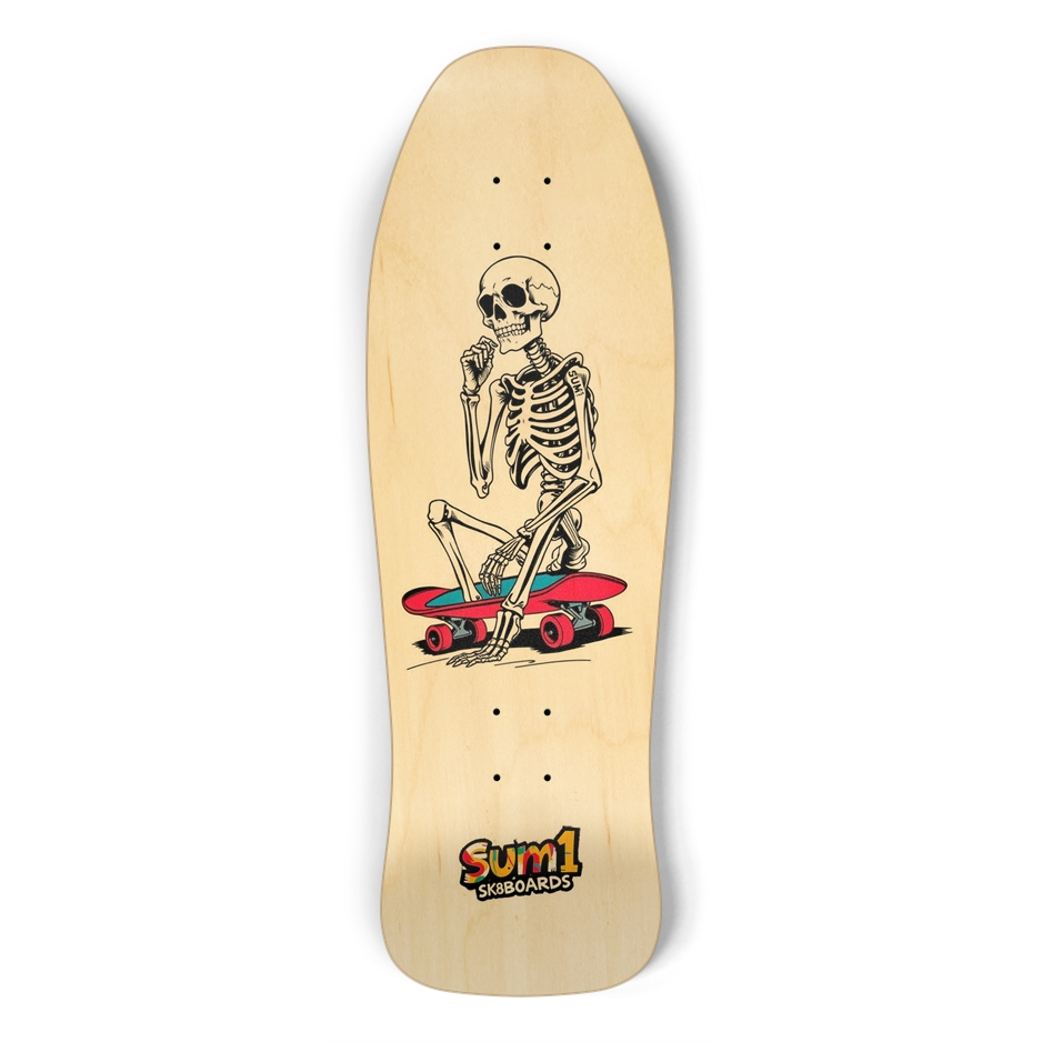 sum1sk8boards thinking skeleton 2 natural shredder shape board