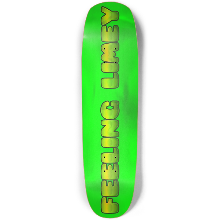 sum1sk8boards feeling limey holographic square nose skateboard