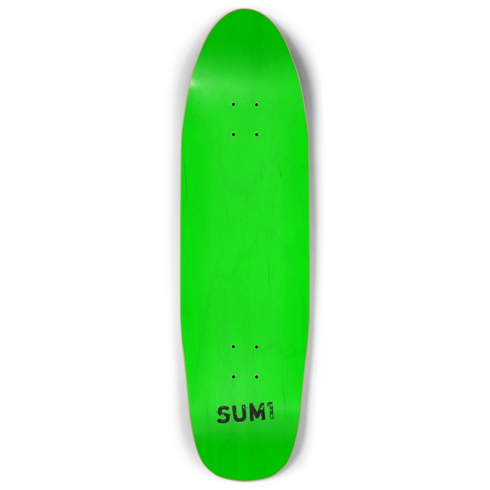 sum1sk8boards blank natural green stained punk nose pool board