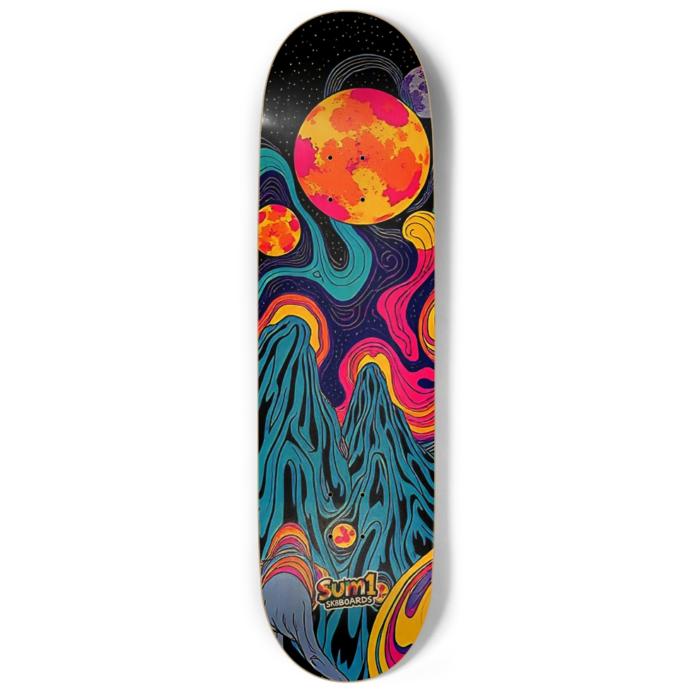 sum1sk8boards cosmic galaxy 9" popsicle skateboard