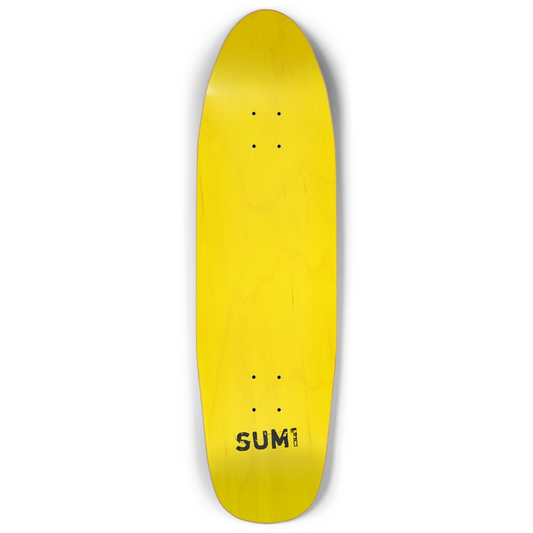 sum1sk8boards natural yellow blank old school shape pool skateboard