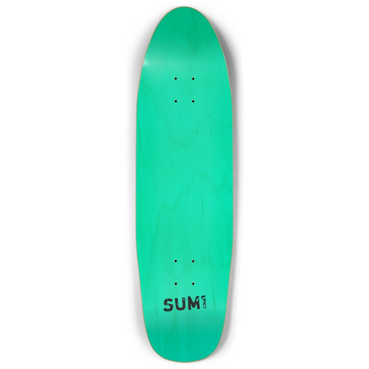 sum1sk8boards natural teal blank old school shape pool skateboard