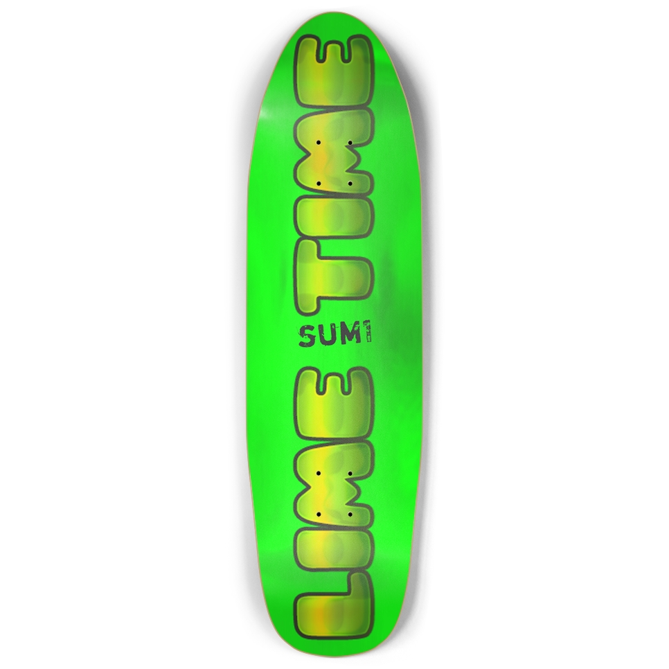 sum1sk8boards lime time punk nose pool board