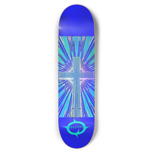 sum1sk8boards holographic cross 8.5 popsicle skateboard