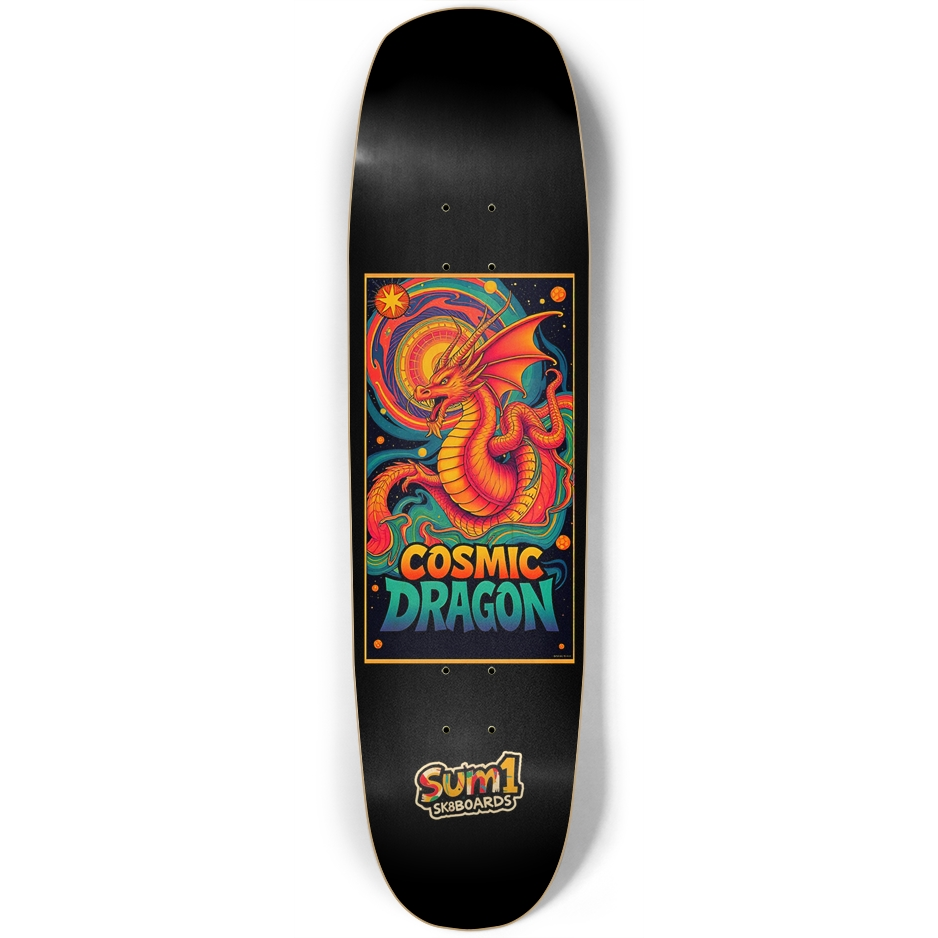 sum1sk8boards square nose cosmic dragon skateboard