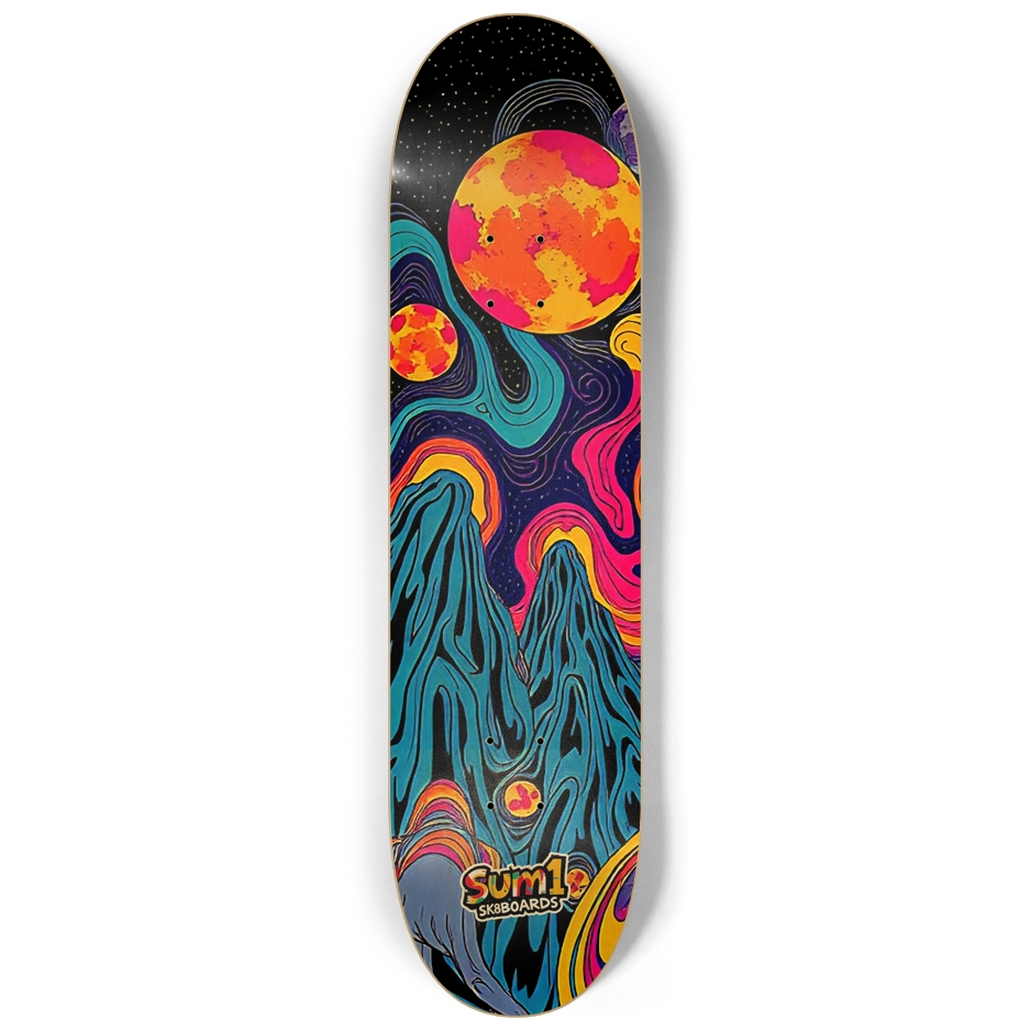sum1sk8boards cosmic galaxy 8.25 popsicle skateboard