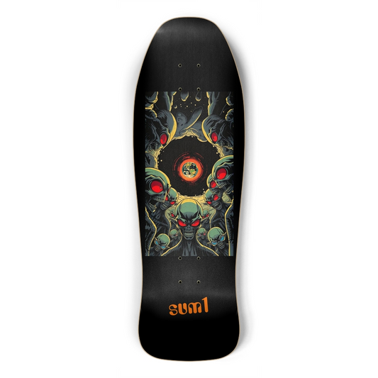 sum1sk8boards aliens black hole shredder shape board