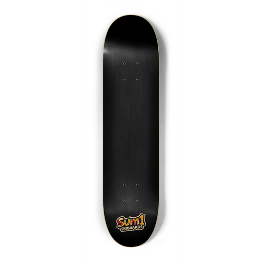 sum1sk8boards black natural 7.25 popsicle skateboard